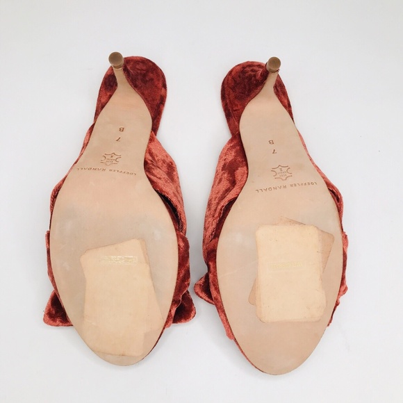 Loeffler Randall Velvet Luisa Kitten Heels Brique - Picture 7 of 8